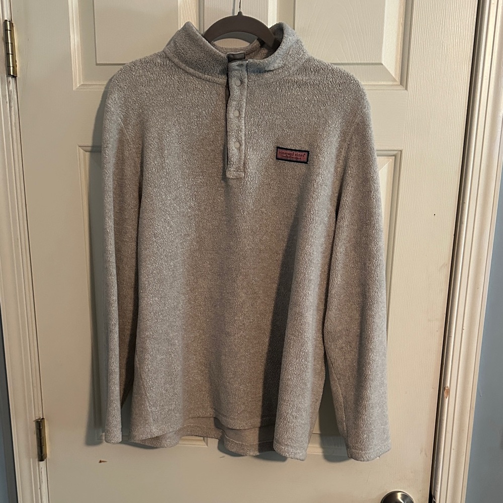 Vineyard Vines Tan Fleece with Logo Patch